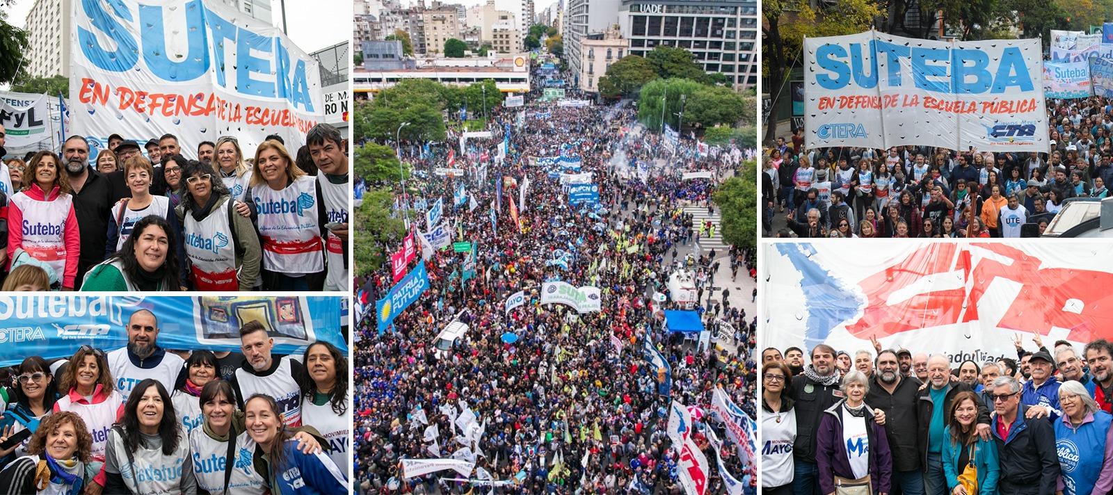 SUTEBA SE MOVILIZÓ JUNTO A LA CTA-T Y LA CTERA: ¡LA PATRIA NO SE VENDE!