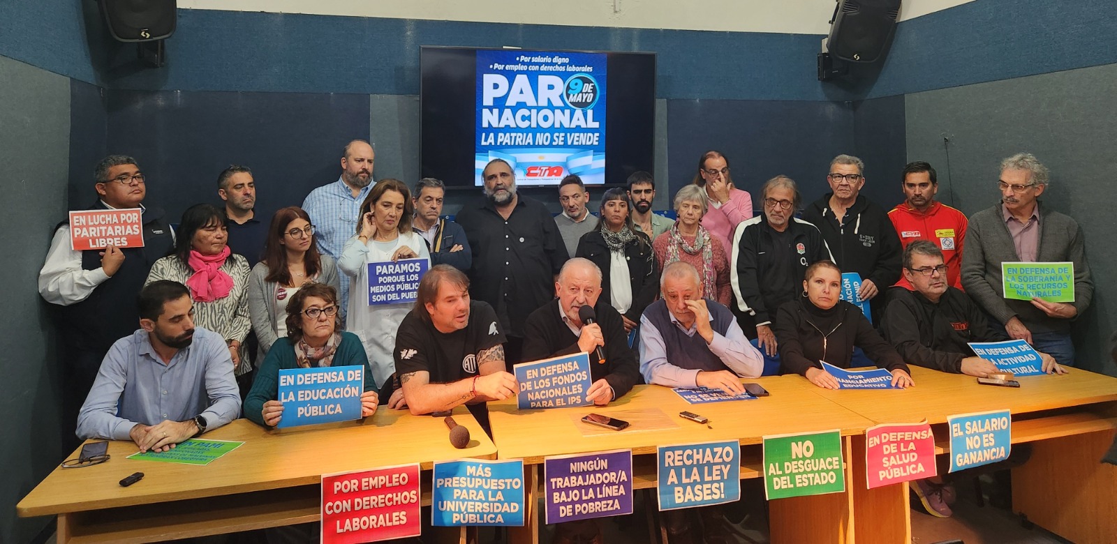 CONFERENCIA DE PRENSA DE LA CTA-T POR EL PARO NACIONAL DEL 09/05