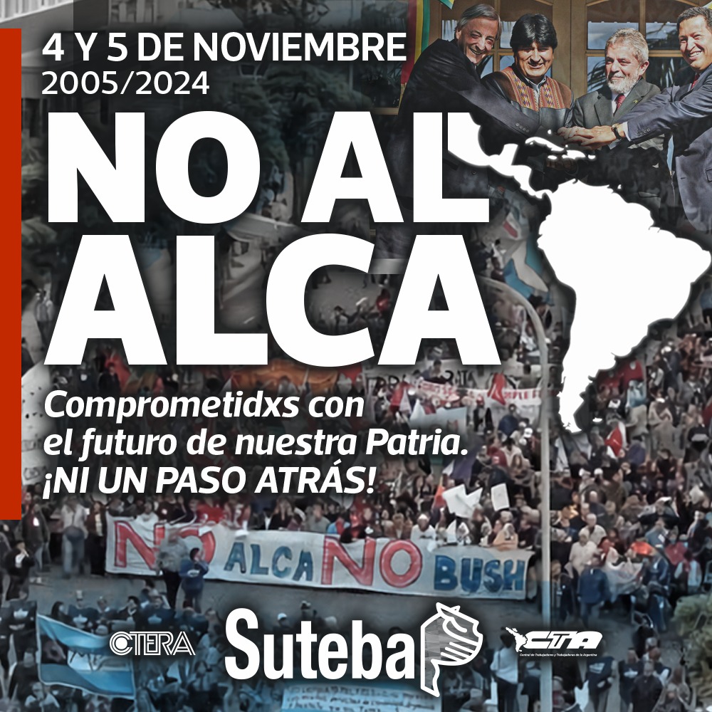 4 Y 5 DE NOVIEMBRE: NO AL ALCA