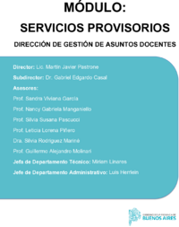 MODULO SERVICIOS PROVISORIOS