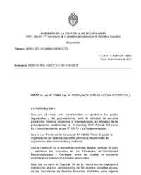 DISPOSICIÓN SERVICIOS PROVISORIOS