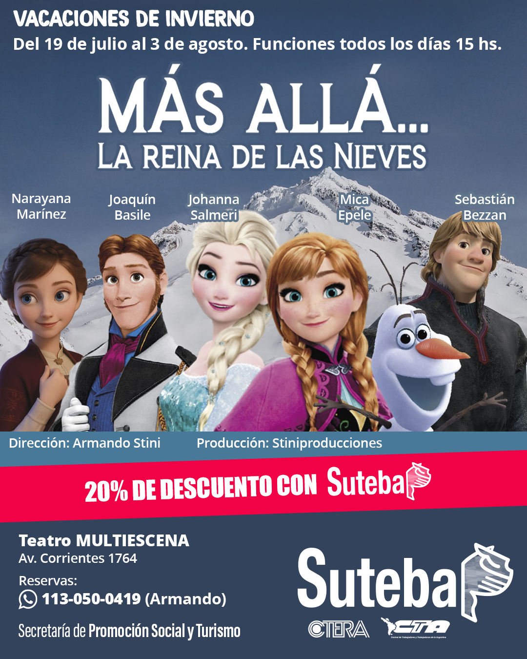 PROGRAMA DE BENEFICIOS: TEATRO EN VACACIONES DE INVIERNO