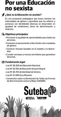 Volante Educación No Sexista byn