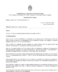 Disposición - Licencias Parentales