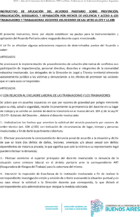 Instructivo de aplicación del acuerdo paritario