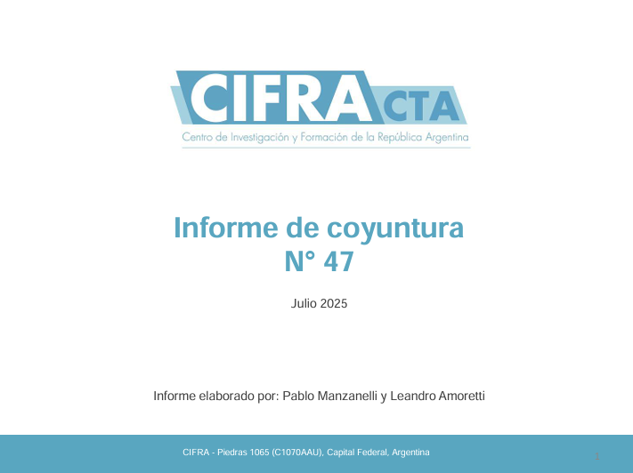 CIFRA - INFORME DE COYUNTURA Nº 47