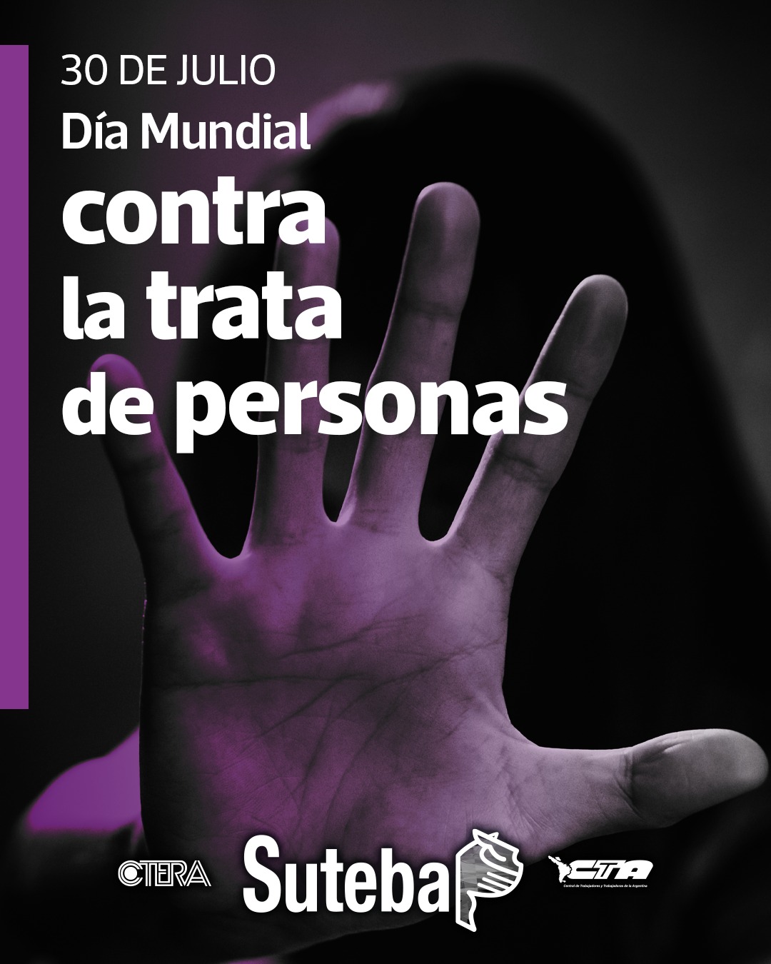 30 DE JULIO: DÍA MUNDIAL CONTRA LA TRATA DE PERSONAS