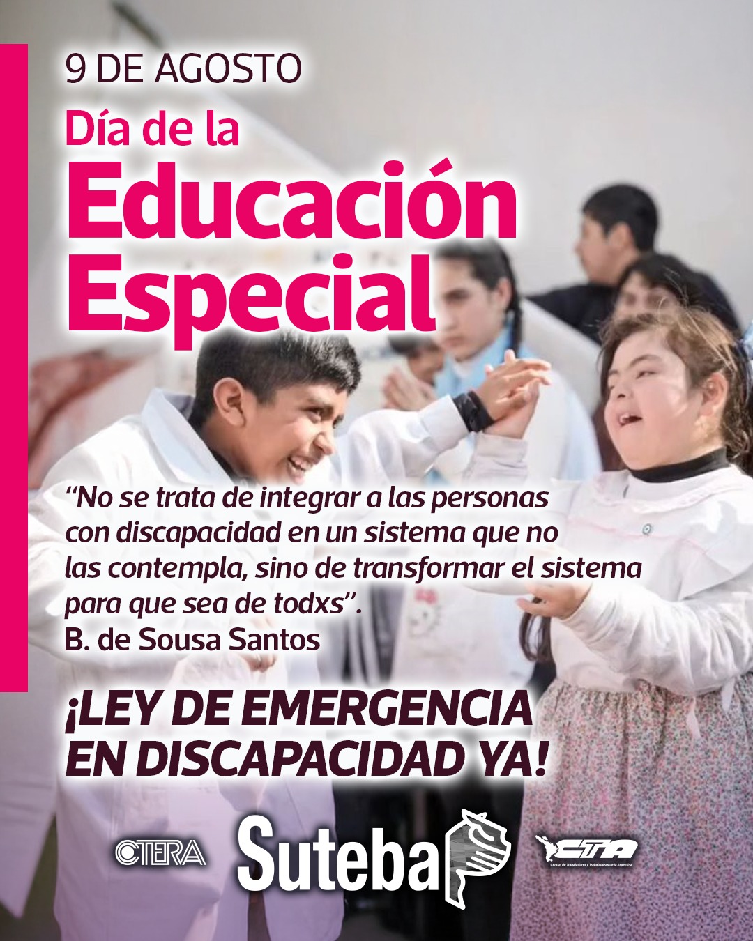 9 DE AGOSTO: DÍA DE LA EDUCACIÓN ESPECIAL