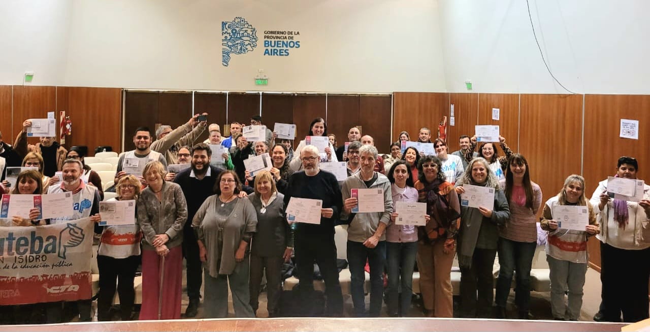 SUTEBA, PRESENTE EN LA ENTREGA DE CERTIFICADOS DEL CURSO "SALUD Y SEGURIDAD EN EL TRABAJO"