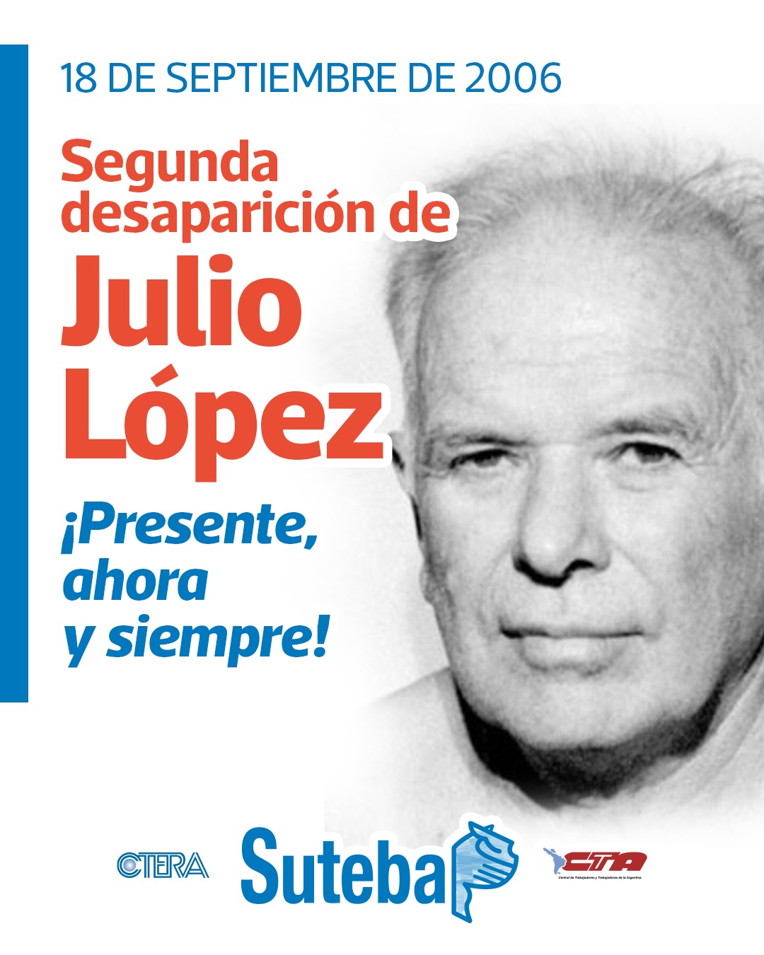 18 DE SEPTIEMBRE: DESAPARICIÓN DE JORGE JULIO LÓPEZ