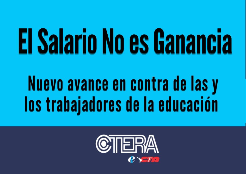 EL SALARIO NO ES GANANCIA