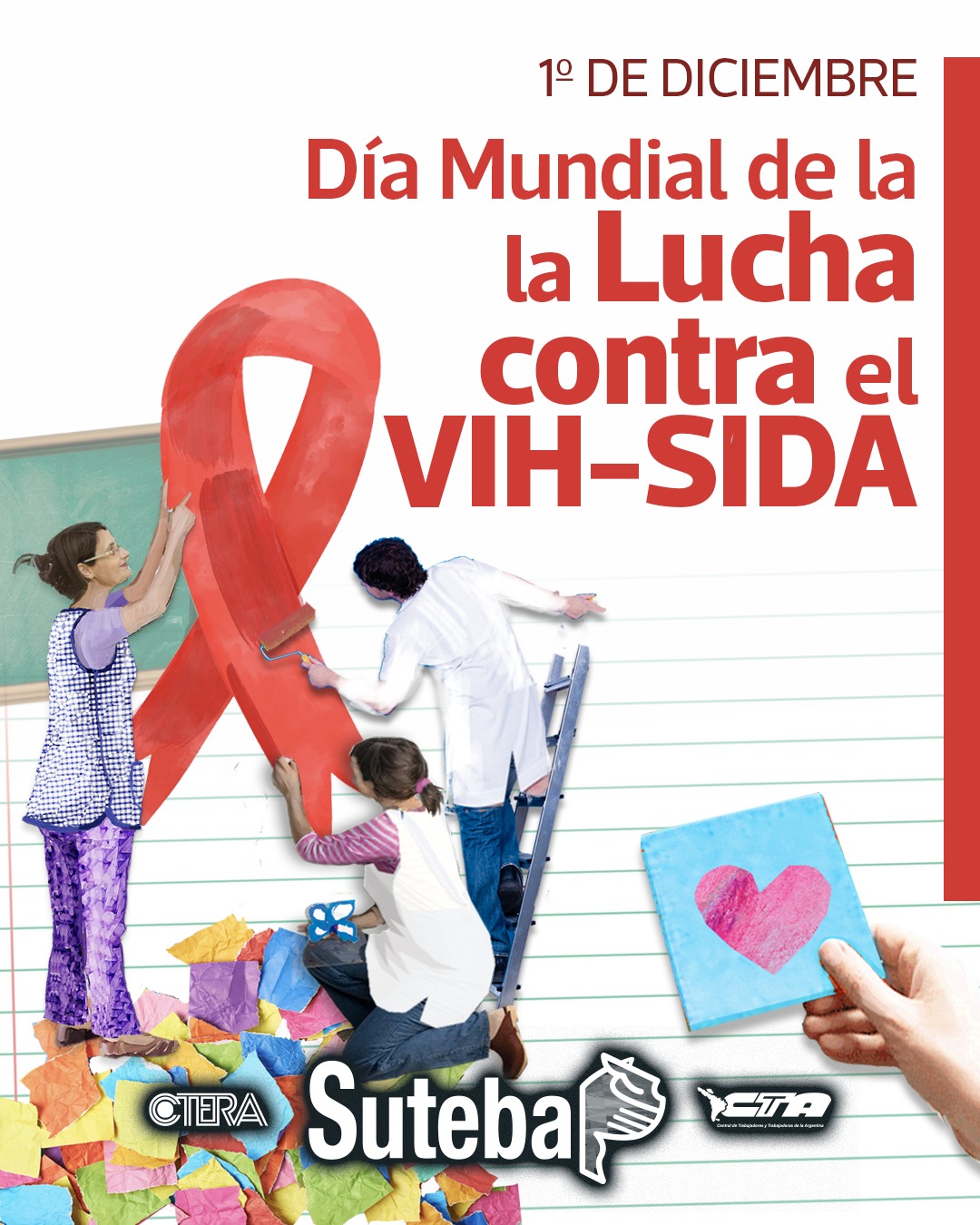 1º DE DICIEMBRE: DÍA MUNDIAL DE LA LUCHA CONTRA EL SIDA