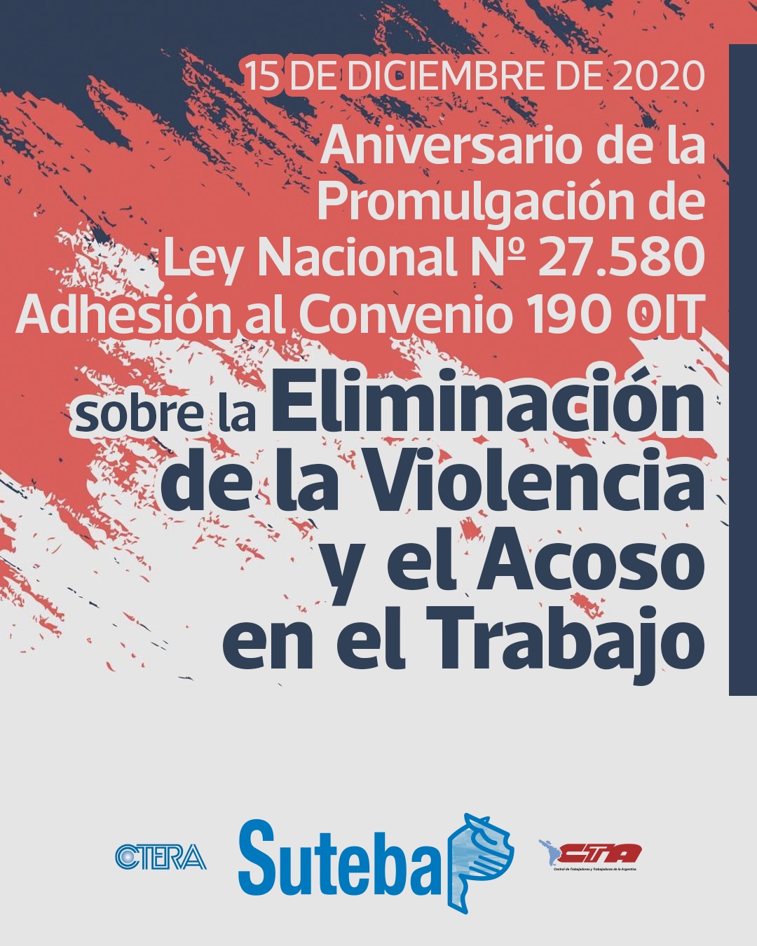 15 DE DICIEMBRE – PROMULGACIÓN DE LA LEY Nº 27.580 (ADHESIÓN AL CONVENIO 190 OIT)