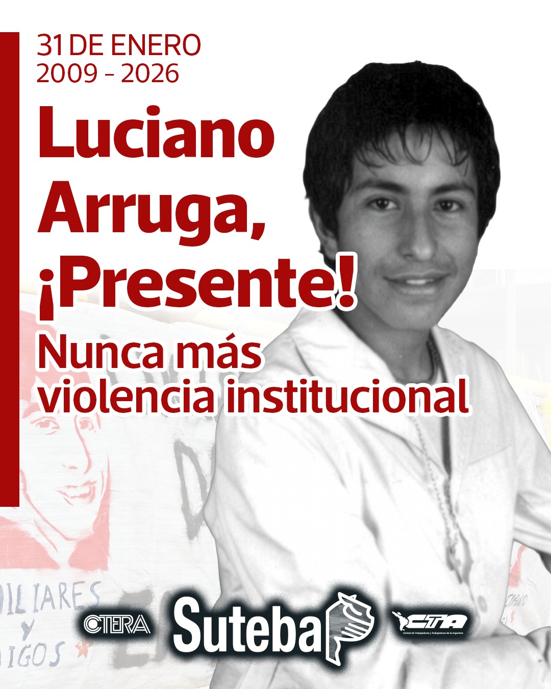 31 DE ENERO: LUCIANO ARRUGA, ¡PRESENTE!
