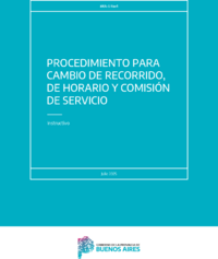 CAMBIO DE RECORRIDO, HORARIO Y COM. DE SERVICIO