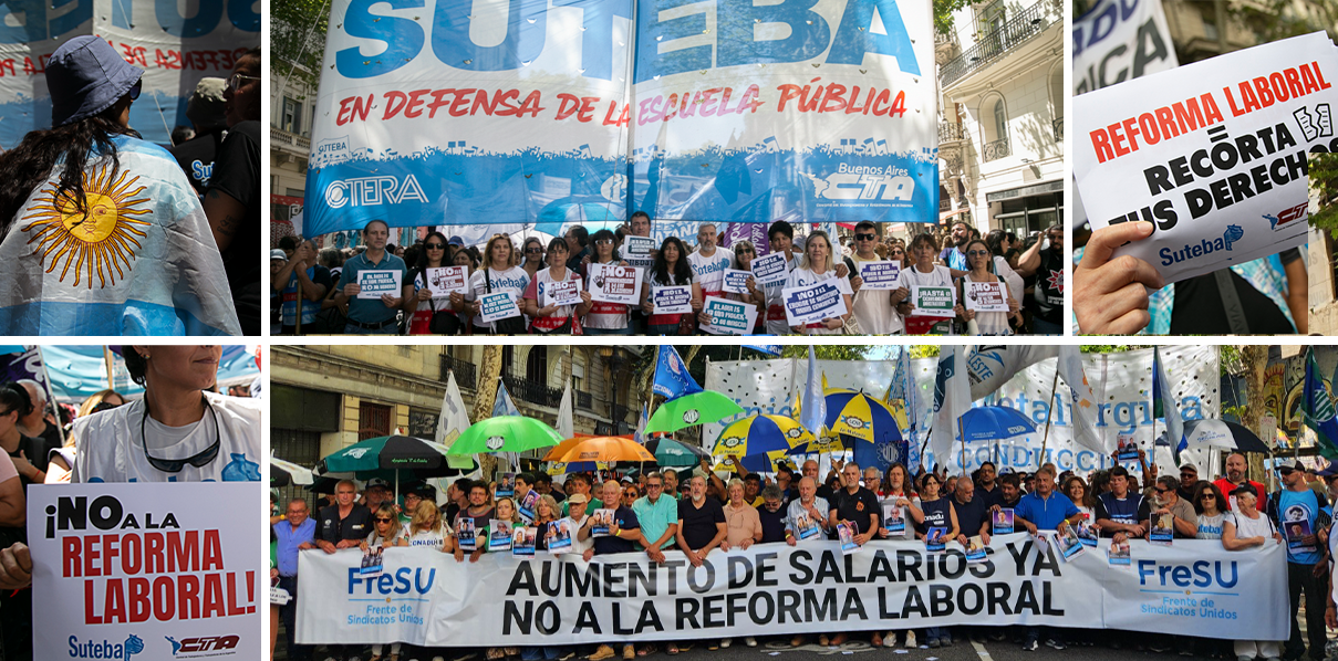 MASIVA MOVILIZACIÓN CONTRA LA REFORMA LABORAL