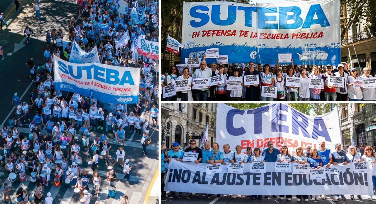 TOTAL ADHESIÓN AL PARO NACIONAL DOCENTE EN TODO EL PAÍS Y MULTITUDINARIA MARCHA