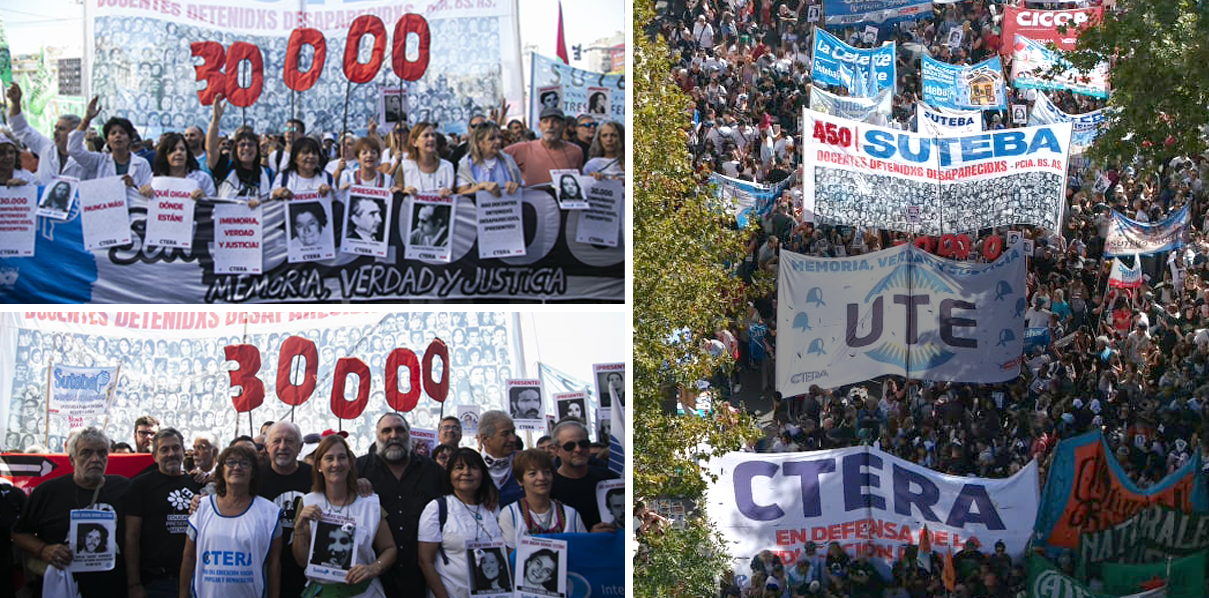 A 50 AÑOS, SUTEBA GRITÓ PRESENTE POR LXS 450 DOCENTES DETENIDXS DESAPARECIDXS DE BUENOS AIRES Y LXS 30.000