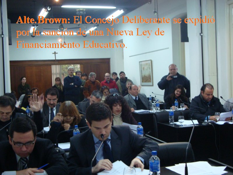 EL CONCEJO DELIBERANTE APOYÓ LA NUEVA LEY DE FINANCIAMIENTO EDUCATIVO