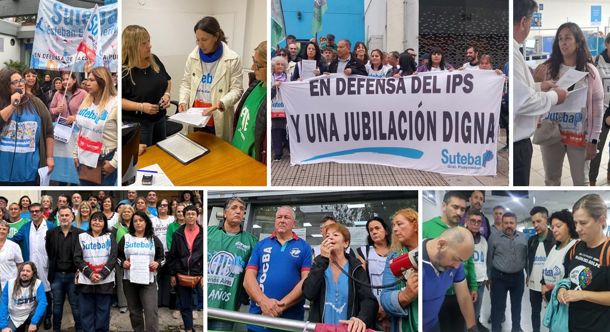 MOVILIZACIONES A LAS SEDES DE ANSES EN DEFENSA DE LA JUBILACIÓN Y DEL IPS