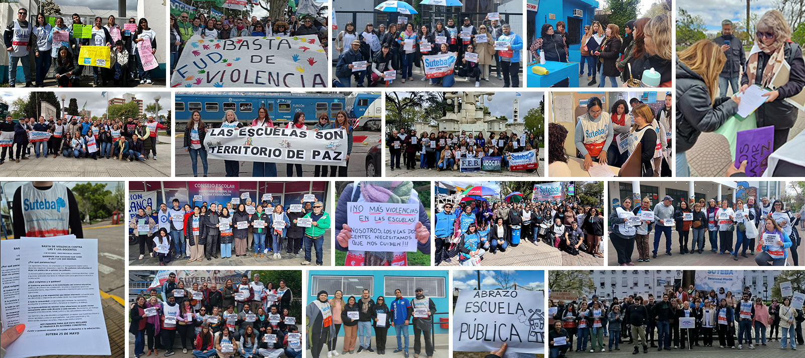 PARO DOCENTE PROVINCIAL: LA ESCUELA NO ACEPTA NINGÚN TIPO DE VIOLENCIA