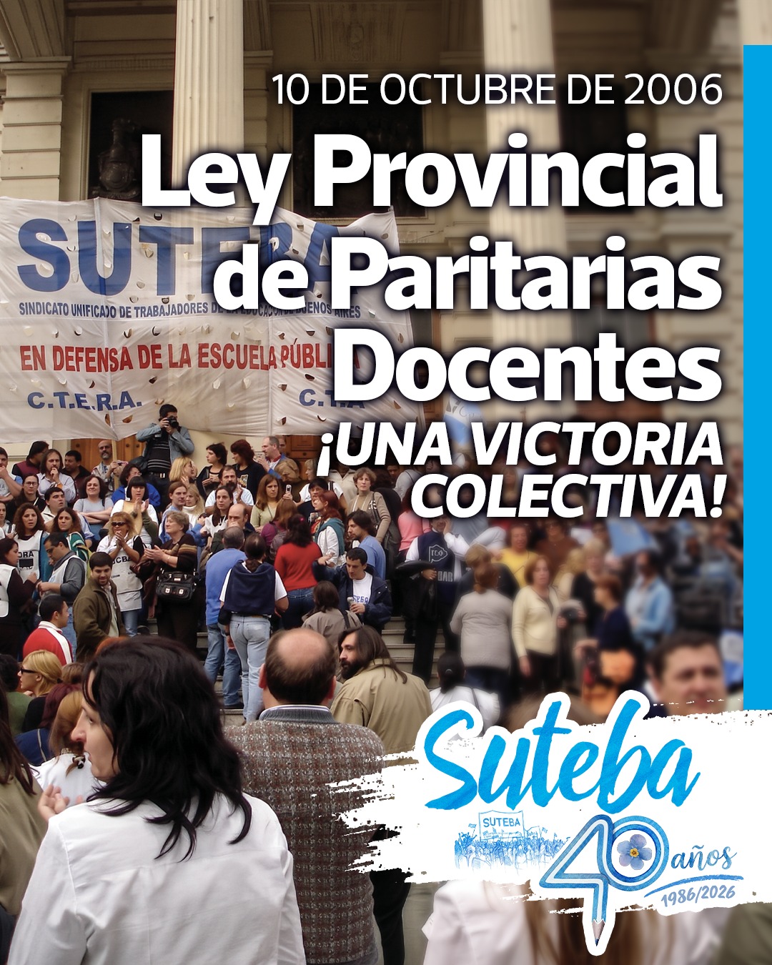 10 DE OCTUBRE: LEY DE PARITARIAS DOCENTES, UNA VICTORIA COLECTIVA