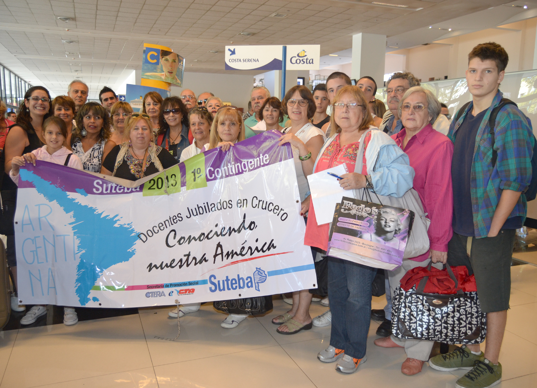 REGRESÓ EL CRUCERO CON EL PRIMER CONTINGENTE DE JUBILADOS DEL SUTEBA