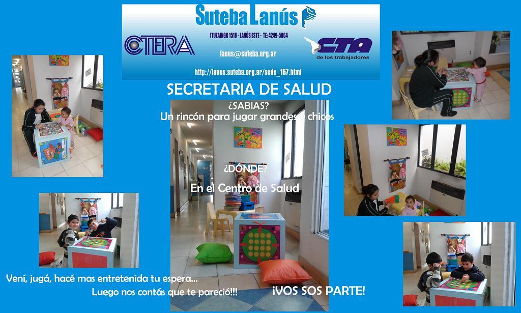 NUEVO RINCóN DE JUEGOS EN EL CENTRO DE SALUD DE SUTEBA LANúS