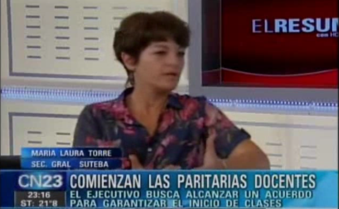 MARÍA LAURA TORRE HABLA SOBRE LAS PARITARIAS EN CN23