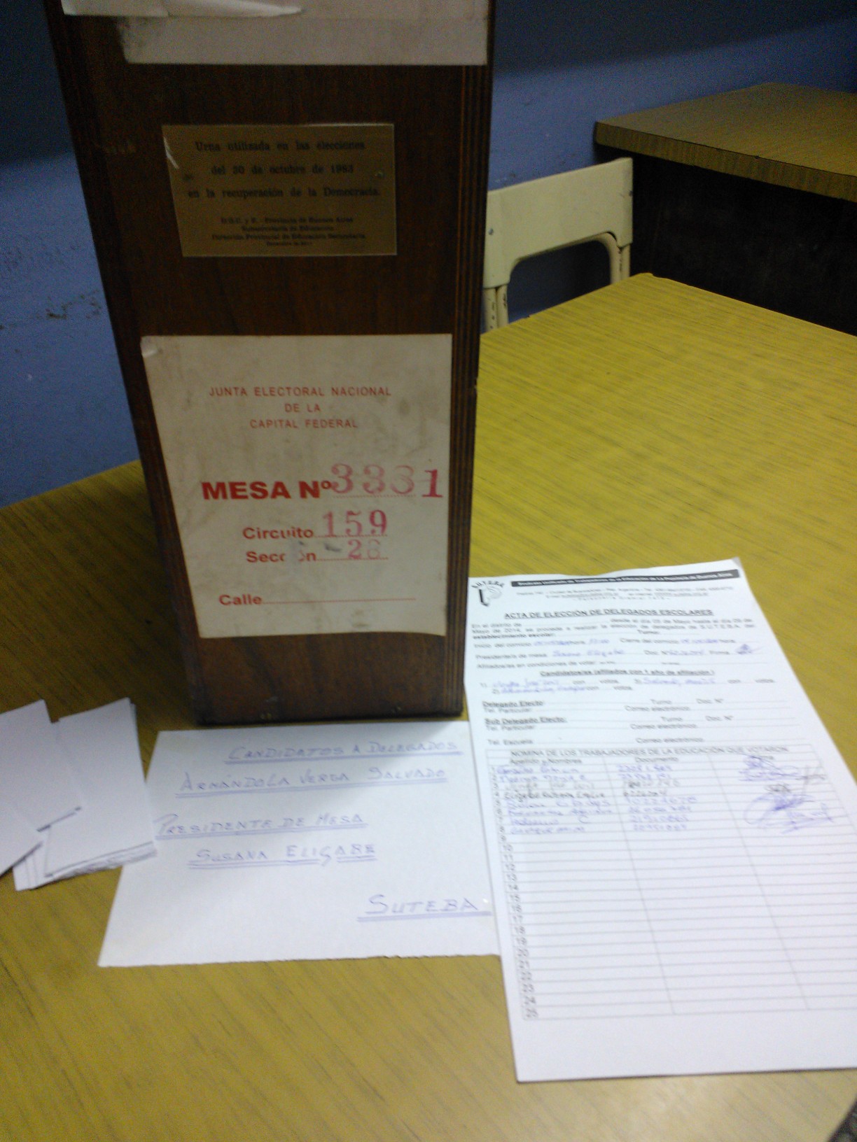 ELECCIÓN DE DELEGADOS: LA LUCHA CONTINÚA CON EL SUTEBA EN CADA ESCUELA Y CADA ESCUELA EN EL SUTEBA