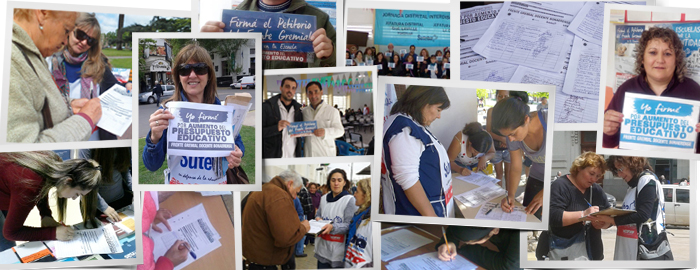 LA CAMPAÑA POR AUMENTO DEL PRESUPUESTO EDUCATIVO PISÓ FUERTE EN LA PROVINCIA