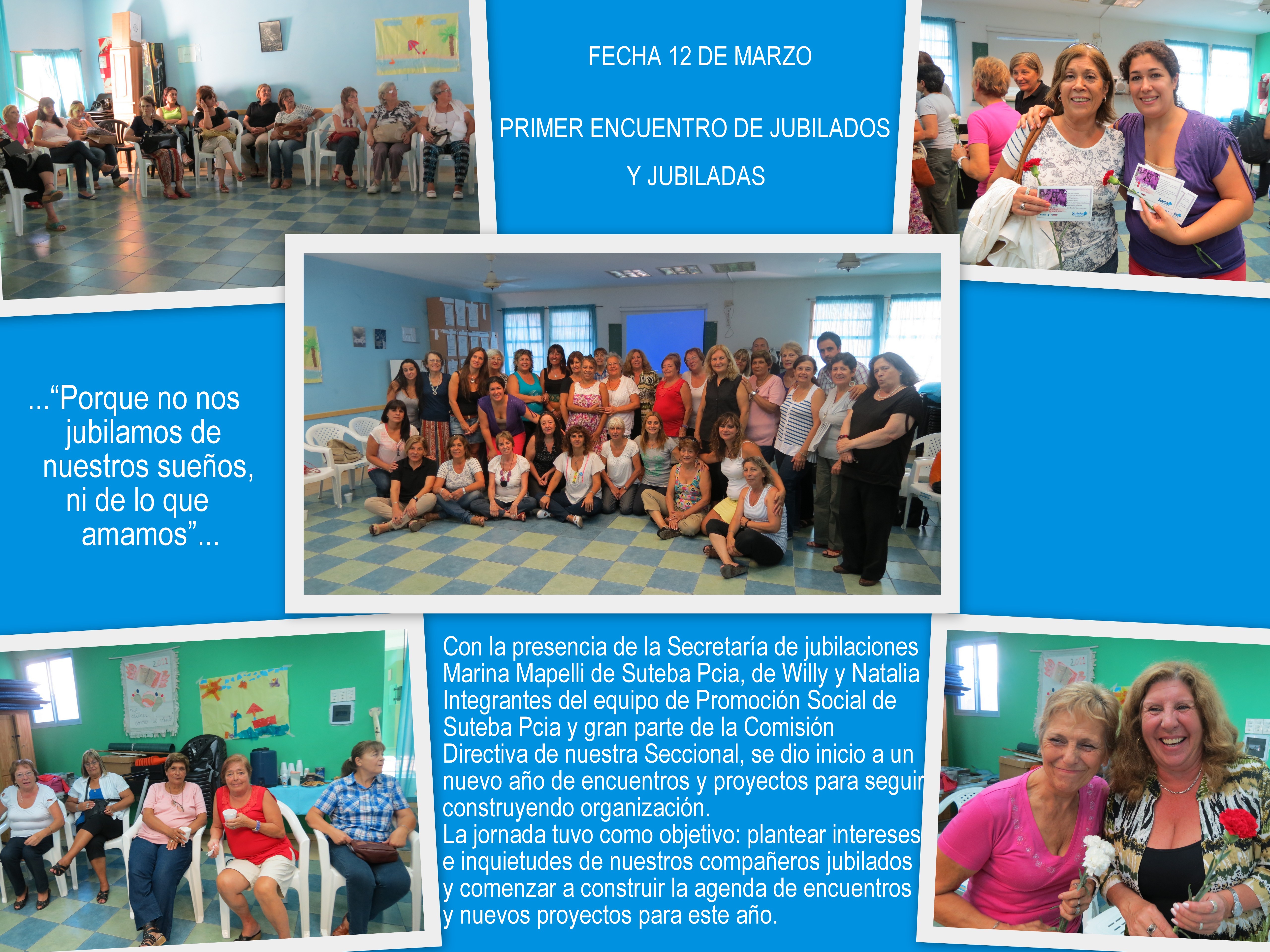 PRIMER ENCUENTRO DE JUBILADOS Y JUBILADAS