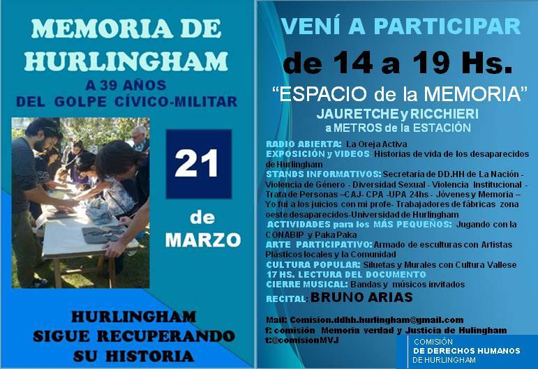 ACTIVIDADES POR EL MES DE LA MEMORIA