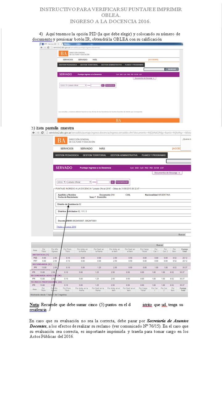 <STRONG>VERIFICACION PUNTAJE PLANILLA DE RECLAMO</STRONG>