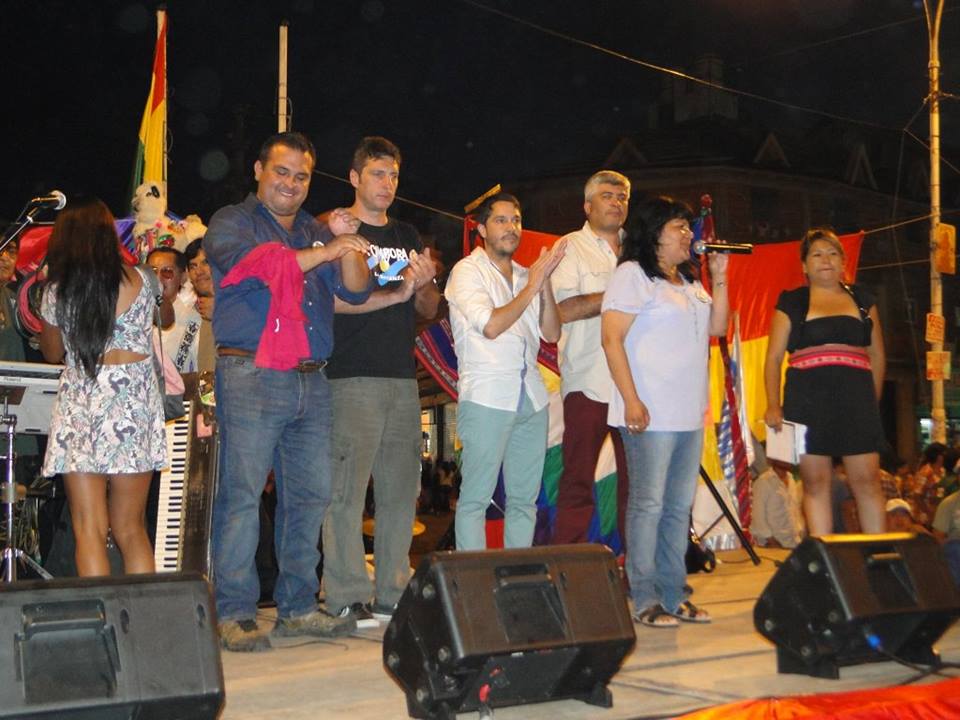 CTA DE LOS TRABAJADORES EN EL CIERRE DE CAMPAÑA DE EVO EN ARGENTINA