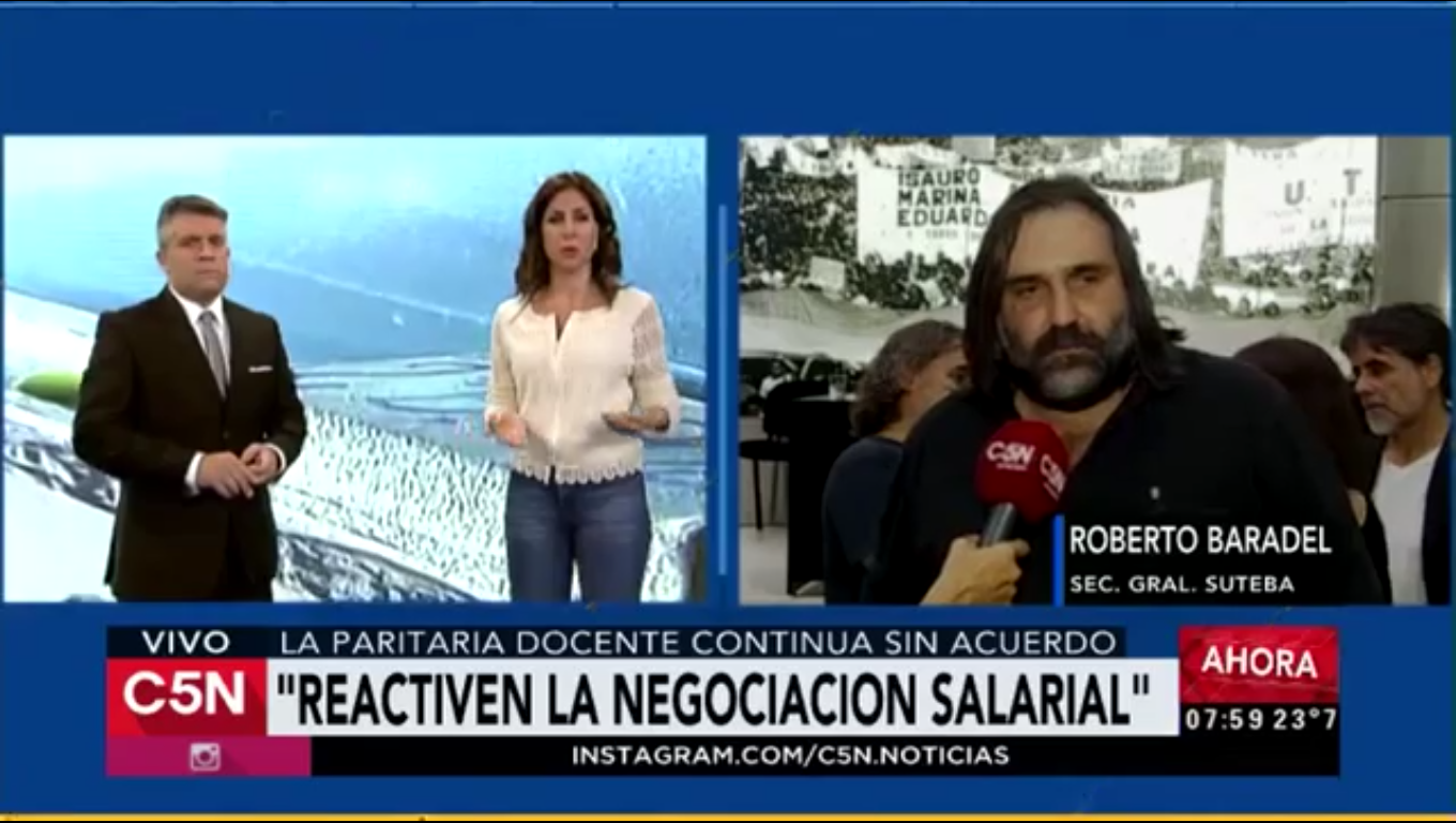 ROBERTO BARADEL DENUNCIÓ AMENAZAS EN C5N