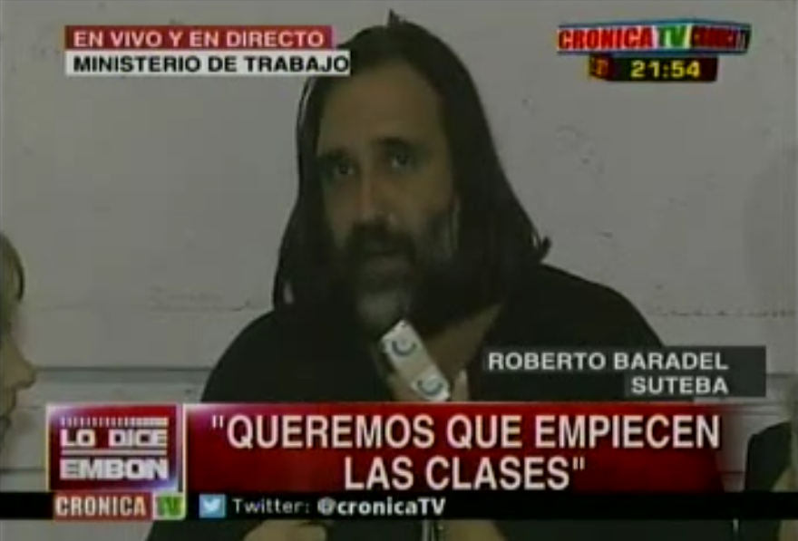 ROBERTO BARADEL HABLÓ EN CRÓNICA TV
