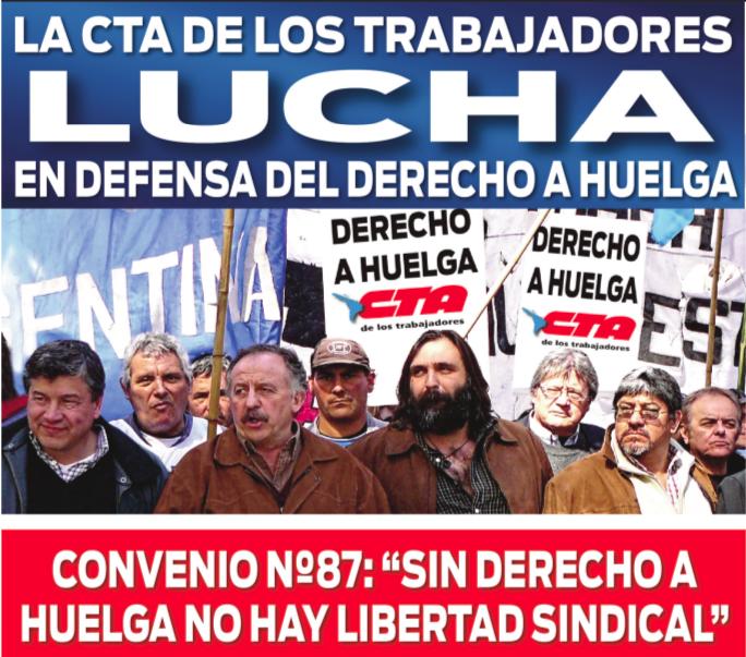 ARGENTINA ESTÁ DENTRO DE LA LISTA DE PAÍSES QUE TRATARÁN EN LA COMISIÓN DE APLICACIÓN DE NORMAS DE LA CONFERENCIA DE LA OIT (CONVENIO Nº87)