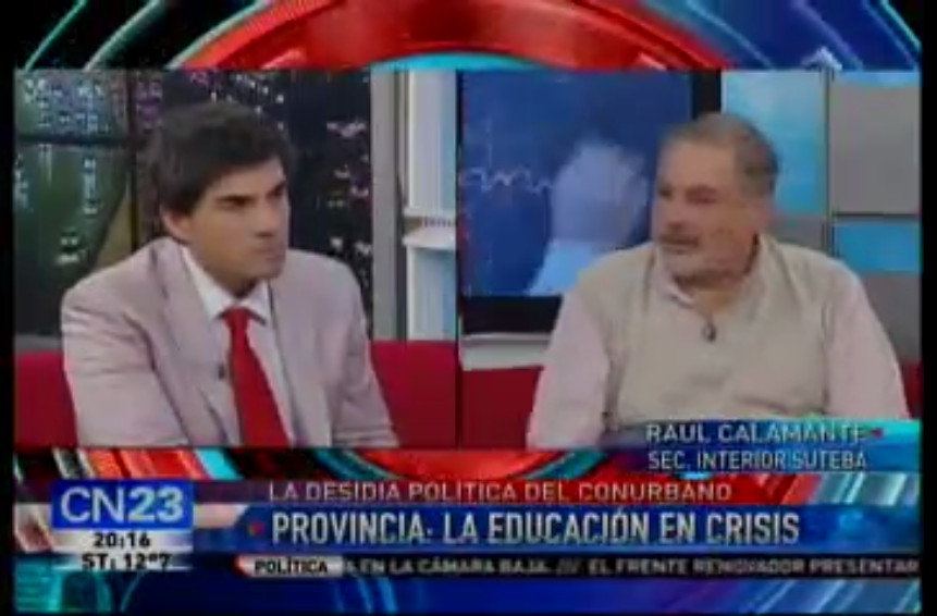 RAUL CALAMANTE DENUNCIA EN CN23 EL ESTADO DE LAS ESCUELAS DE LA PROVINCIA