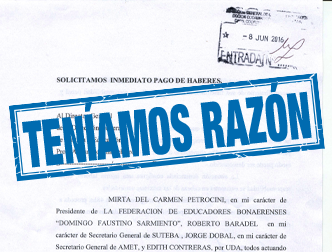TENÍAMOS RAZÓN