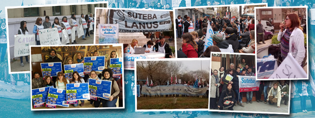 SUTEBA REALIZÓ ACCIONES GREMIALES EN TODA LA PROVINCIA