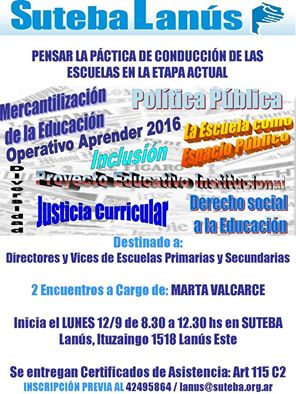 <STRONG> </STRONG>ENCUENTRO PARA DIRECTORES Y VICES DE ESC PRIMARIAS Y SECUNDARIAS