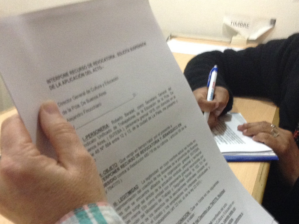 SUTEBA PRESENTA IMPUGNACIÓN AL OPERATIVO "APRENDER 2016"