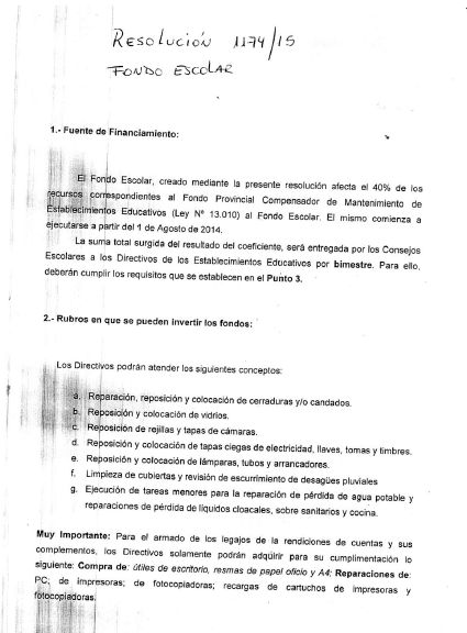 URGENTE: FONDO ESCOLAR