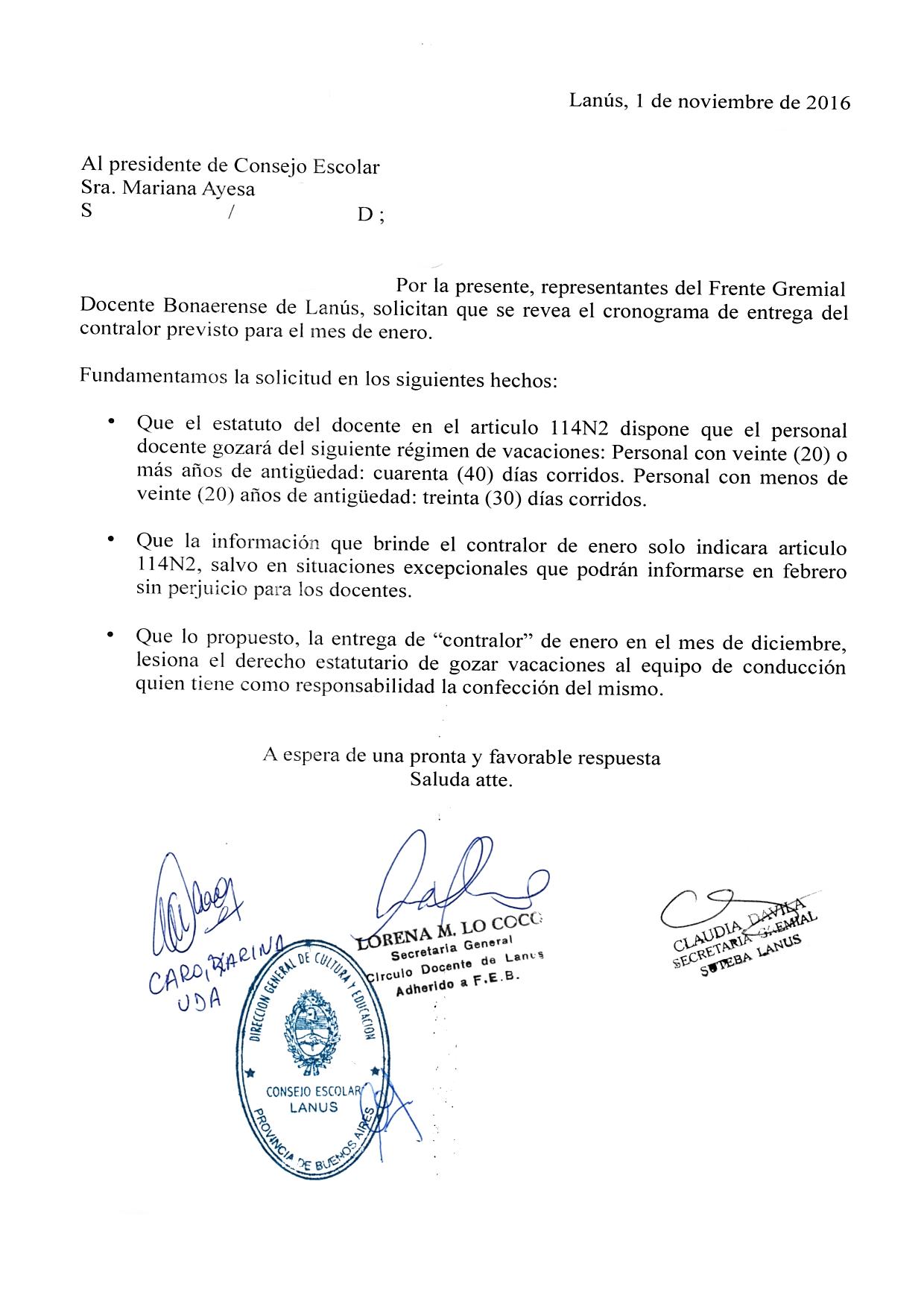 <STRONG>ENTREGA DE CONTRALOR: MES DE ENERO</STRONG>