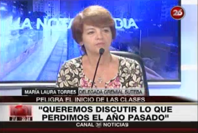 MARÍA LAURA TORRE EN CANAL 26