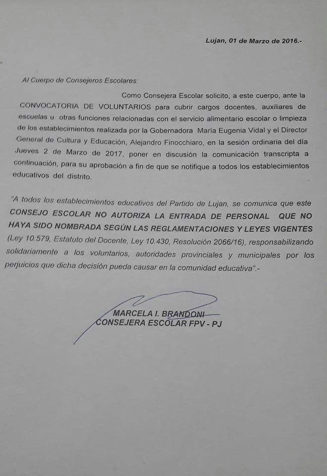 LOS CONSEJOS ESCOLARES RESGUARDAN A LAS ESCUELAS Y OBLIGAN A QUE NINGÚN VOLUNTARIO REEMPLACE A LOS MAESTROS