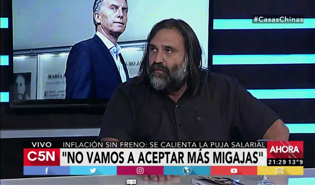 BARADEL EN C5N: "SEGUIMOS LUCHANDO POR UN SALARIO JUSTO"