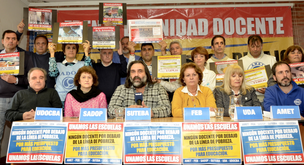 EL FUDB DENUNCIÓ ENSAÑAMIENTO DEL GOBIERNO CON LOS DOCENTES Y SI NO REINTEGRAN EL LUNES LO DESCONTADO CONVOCARÁ A PARO Y MOVILIZACIÓN