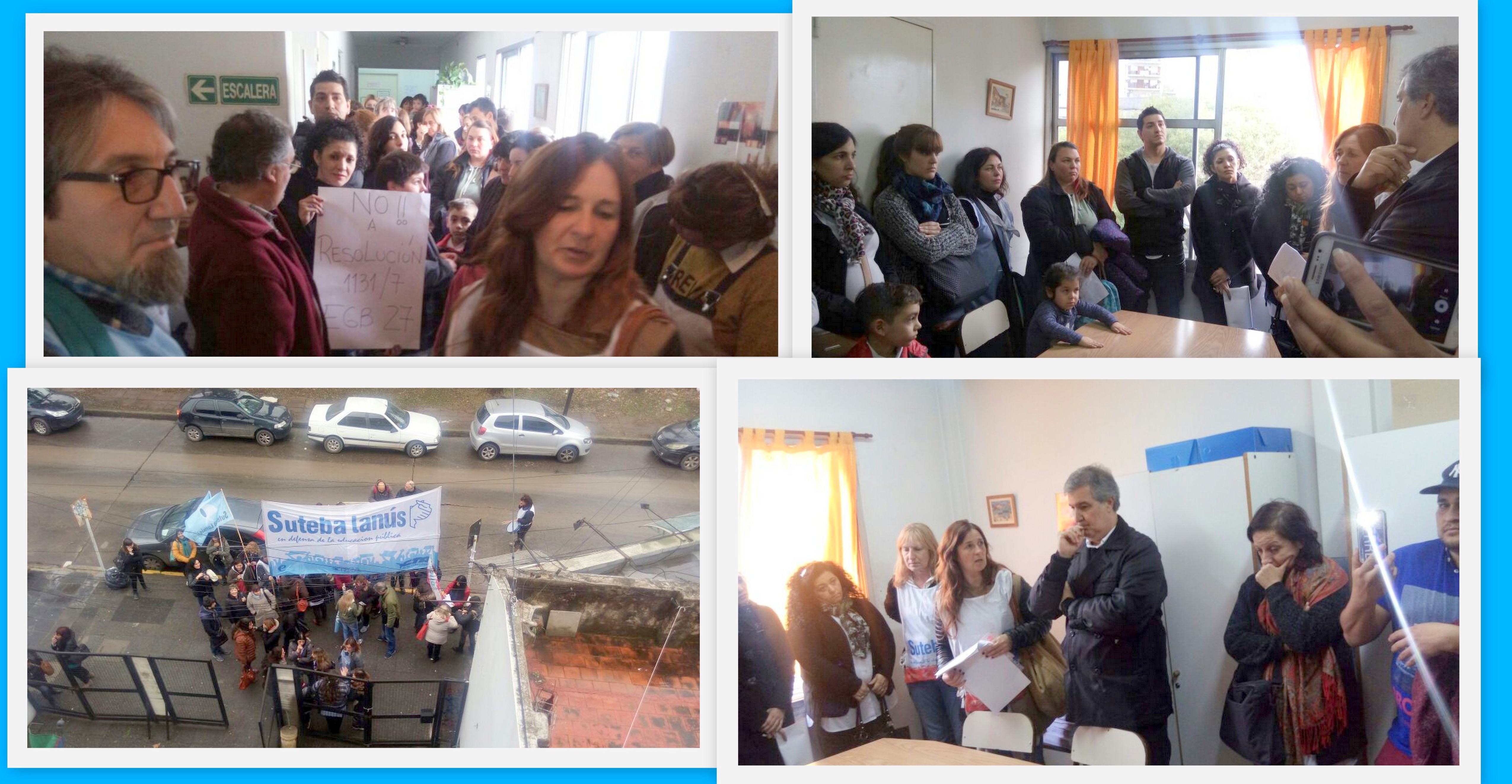 SUTEBA, PADRES Y DOCENTES RECLAMAN ANTE LA JEFATURA DISTRITAL